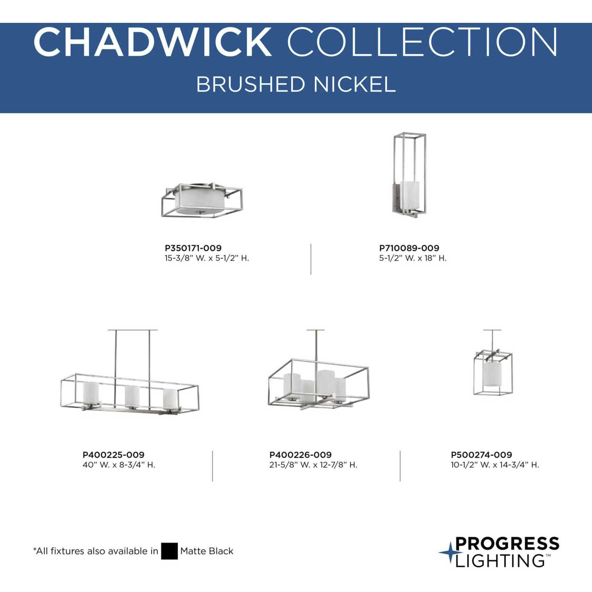 Chadwick 3 Light 40 inch Brushed Nickel Island Chandelier Ceiling Light